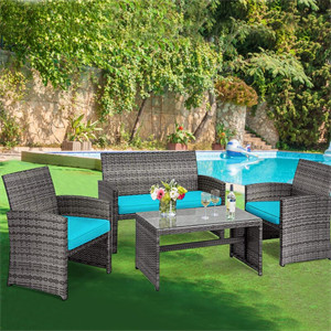 Brieah 4-Piece Rattan Sofa Seating Group with Cushions Brieah 4-Piece Rattan Sofa Seating Group with Cushions