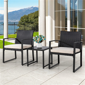Happel Square 2 - Person 17.71" Long Bistro Set with Cushions Happel Square 2 - Person 17.71" Long Bistro Set with Cushions
