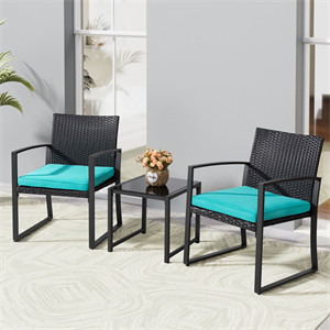 Happel Square 2 - Person 17.71" Long Bistro Set with Cushions Happel Square 2 - Person 17.71" Long Bistro Set with Cushions